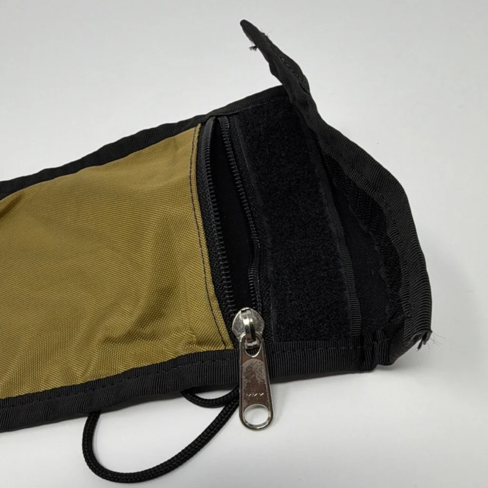 Eddie Bauer Utility Neck Pouch Belt Loop Two Pocket Black Khaki - Picture 7 of 12